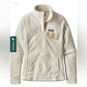 Cream colored Patagonia Snap-T Fleece Pullover
